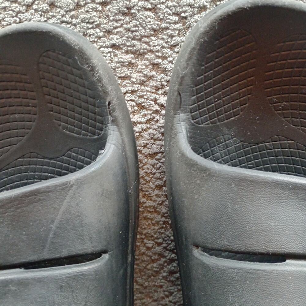 OOFOS OOahh Recovery Slides Black Unisex Sandals Size M6 W8 Orthopedic - Picture 6 of 7